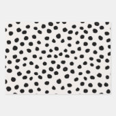 Farbdruckpunkte Schwarz-Weiß-Dalmatiner Geschenkpapier Set (Vorderseite 2)