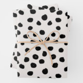 Farbdruckpunkte Schwarz-Weiß-Dalmatiner Geschenkpapier Set (Beispiel)