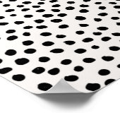 Farbdruckpunkte Schwarz-Weiß-Dalmatiner Poster (Ecke)