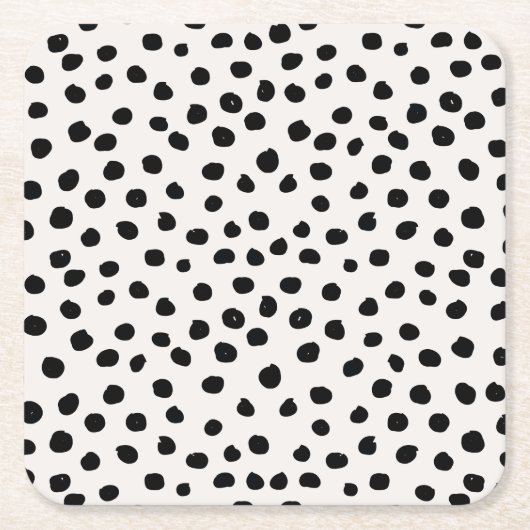 Farbdruckpunkte Schwarz-Weiß-Dalmatiner Rechteckiger Pappuntersetzer (Vorderseite)