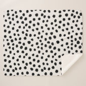 Farbdruckpunkte Schwarz-Weiß-Dalmatiner Sherpadecke (Vorderseite (Horizontal))
