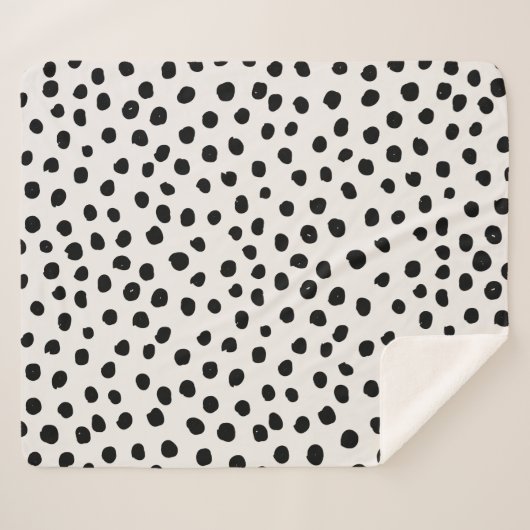 Farbdruckpunkte Schwarz-Weiß-Dalmatiner Sherpadecke (Vorderseite (Horizontal))