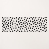 Farbdruckpunkte Schwarz-Weiß-Dalmatiner Yogamatte (Vorderseite (Horizontal))
