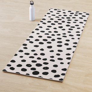 Farbdruckpunkte Schwarz-Weiß-Dalmatiner Yogamatte
