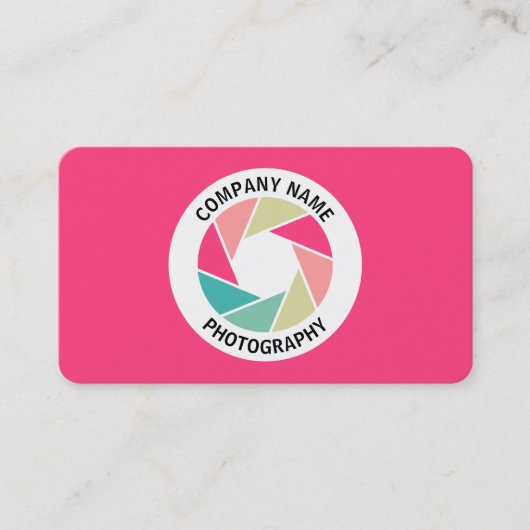 Farbdurchlaufkreis - Farben 01 - Rot #FF3D7F Visitenkarte (Vorderseite)