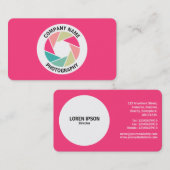 Farbdurchlaufkreis - Farben 01 - Rot #FF3D7F Visitenkarte (Vorne/Hinten)