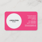 Farbdurchlaufkreis - Farben 01 - Rot #FF3D7F Visitenkarte (Rückseite)