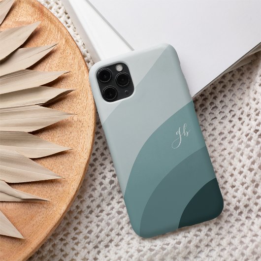 Farbdurchsatzmonogramm für den grünen Boho mit Min Case-Mate iPhone Hülle