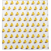 Farbduschvorhang, gelb duschvorhang (Vorderseite)