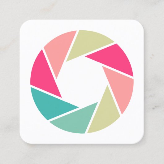 Farbe 01 quadratische visitenkarte (Vorderseite)