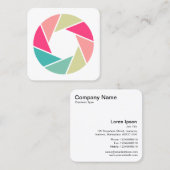 Farbe 01 quadratische visitenkarte (Vorne/Hinten)