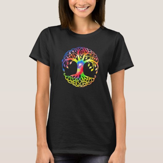 Farbe 1 des Lebensymbol T-Shirt (Vorderseite)