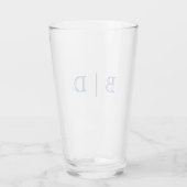 Farbe: 2 Buchstaben Monogramm Glasscheibe Glas (Rückseite)