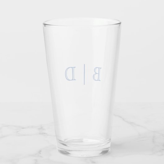 Farbe: 2 Buchstaben Monogramm Glasscheibe Glas (Rückseite)