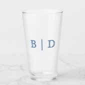 Farbe: 2 Buchstaben Monogramm Glasscheibe Glas (Vorderseite)