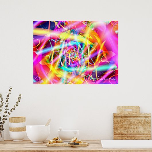 Farbe 9 Abstrakte Kunst Poster (Küche)