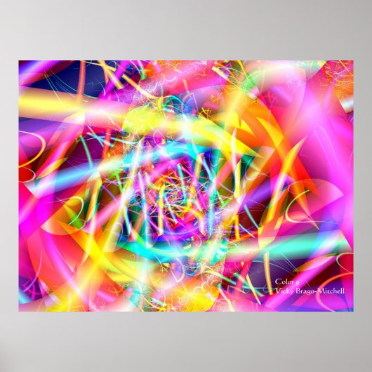 Farbe 9 Abstrakte Kunst Poster (Vorne)