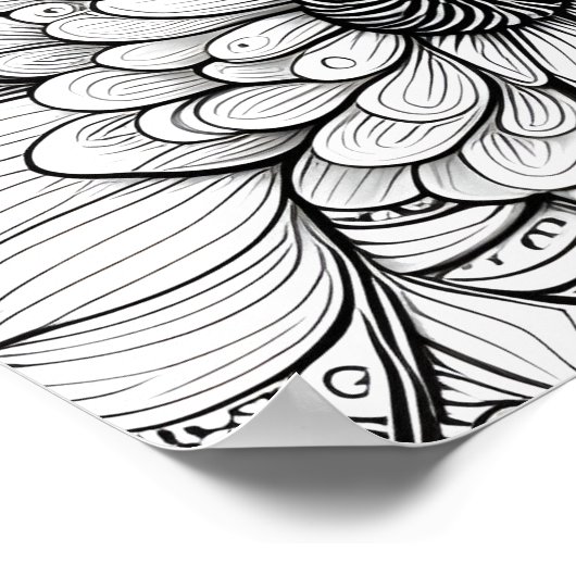 Farbe Abstrakt Daisy Floral Poster (Ecke)