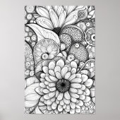 Farbe Abstrakt Daisy Floral Poster (Vorne)