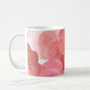 Farbe, abstrakt, vielfältiges, nahtloses Muster mi Kaffeetasse