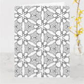 Farbe: abstrakte Doodkarte Karte (Gelbe Blume)