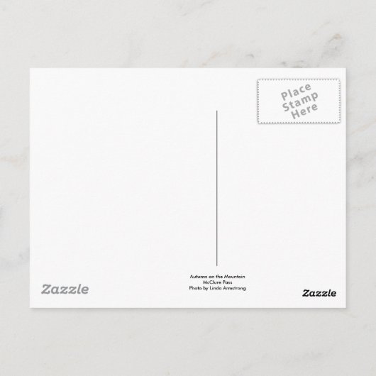 Farbe am Berg Postkarte (Rückseite)