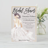 FARBE ÄNDERN - Fashion Bridal Shower Einladung (Stehend Vorderseite)