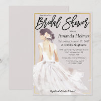 FARBE ÄNDERN - Fashion Bridal Shower Einladung