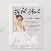 FARBE ÄNDERN - Fashion Bridal Shower Einladung (Vorderseite)