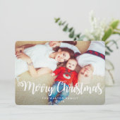 FARBE ÄNDERN - Weihnachtsfotokarte Feiertagskarte (Stehend Vorderseite)