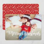 FARBE ÄNDERN - Weihnachtsfotokarte Feiertagskarte (Vorne/Hinten)