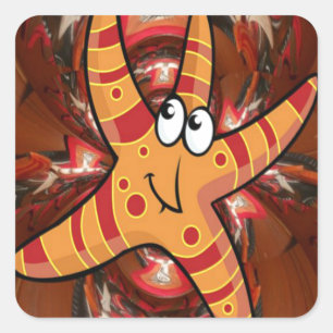 Farbe auf dem Laufband Quadratischer Aufkleber