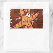 Farbe auf dem Laufband Rechteckiger Aufkleber (Tasche)