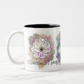 Farbe außerhalb der Blume Wasserfarbe Tasse (Links)