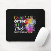 Farbe außerhalb der Linien Autismus Bewusstsein We Mousepad (Mit Mouse)