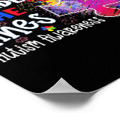 Farbe außerhalb der Linien Autismus Bewusstsein We Poster (Ecke)