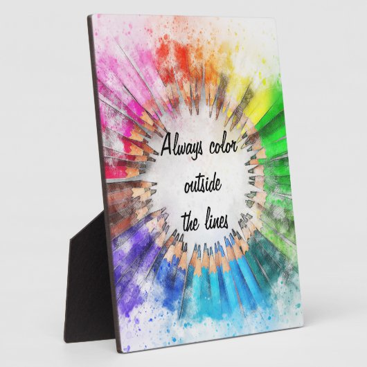 Farbe außerhalb der Linien Fotoplatte (Seite)