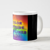 Farbe außerhalb der Linien Jumbo-Tasse (Vorderseite Rechts)