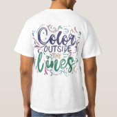 Farbe außerhalb der Linien T-Shirt (Rückseite)