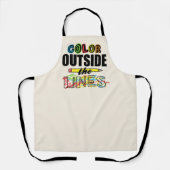 Farbe außerhalb der Schürze für Erwachsene (Vorderseite)