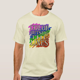 Farbe außerhalb des T - Shirt Linien