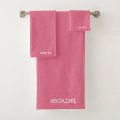 Farbe Axolotl pink Badhandtuch Set (Insitu)