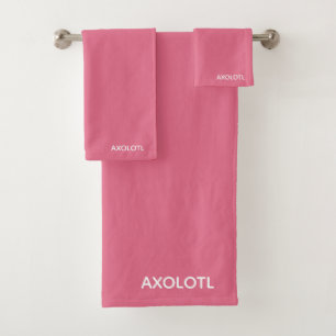 Farbe Axolotl pink Badhandtuch Set