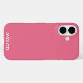 Farbe Axolotl pink Case-Mate iPhone Hülle (Rückseite (Horizontal))