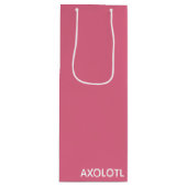 Farbe Axolotl pink Geschenktüte Für Weinflaschen (Vorderseite)