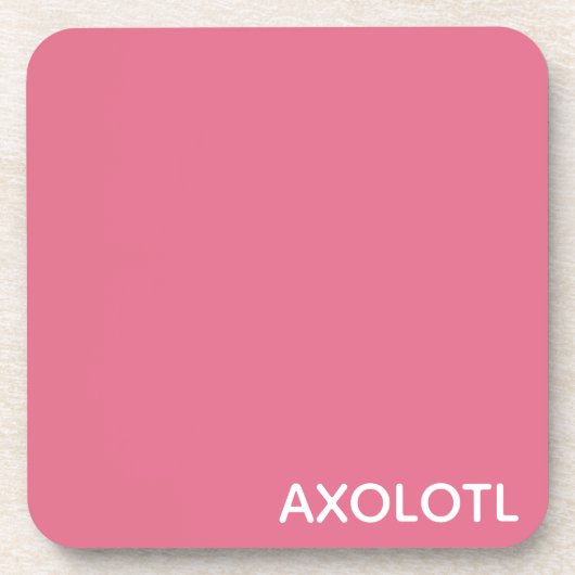 Farbe Axolotl pink Getränkeuntersetzer (Vorderseite)