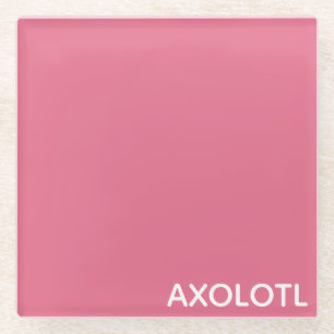 Farbe Axolotl pink Glasuntersetzer