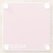 Farbe Axolotl pink Glasuntersetzer (Rückseite)