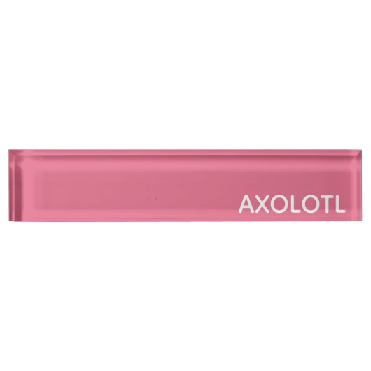 Farbe Axolotl pink Namensplakette (Vorderseite)