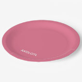 Farbe Axolotl pink Pappteller (Schrägansicht)